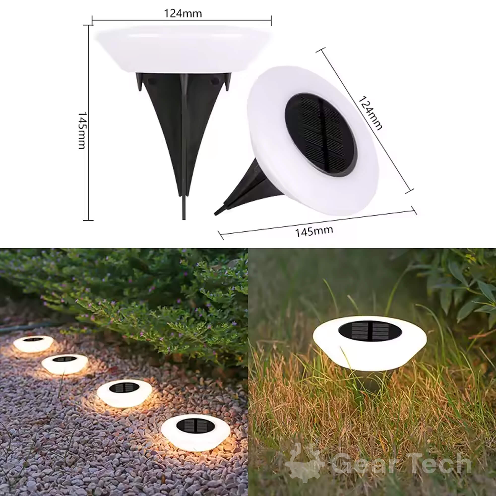 Pack 4x Solar-Powered Garden Lights | Rust-Proof, Weatherproof & Ideal for Year-Round Outdoor Use