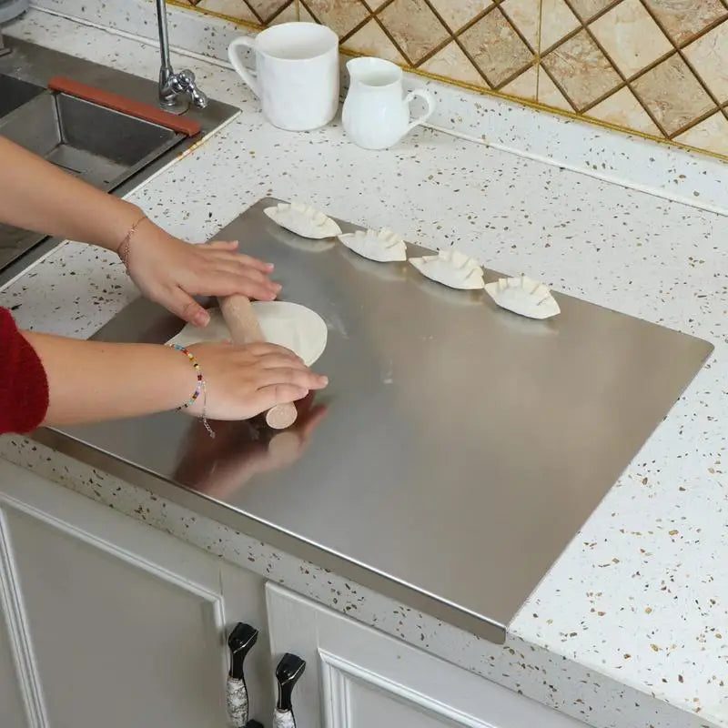 Stainless Steel Chopping Board | Hygienic, Non-Slip Design for Efficient Food Prep and Easy Cleaning