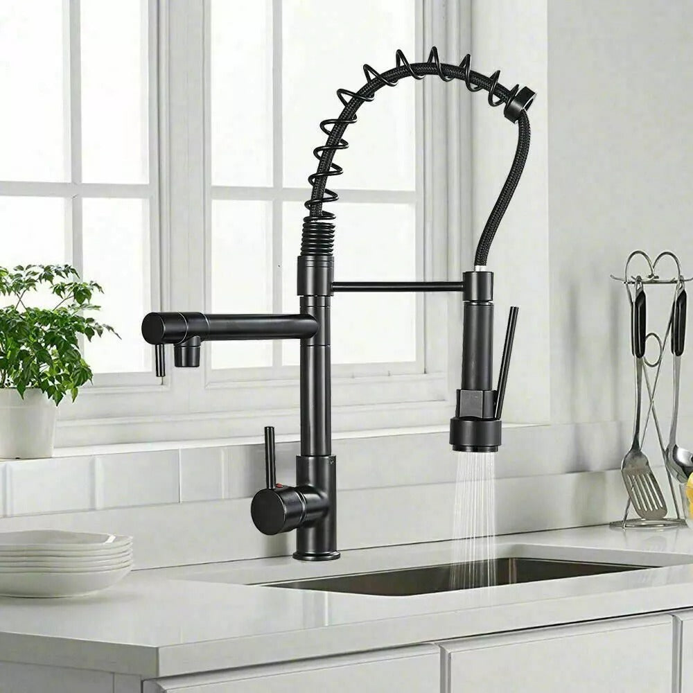 Single Handle Kitchen Faucet With Sprayer