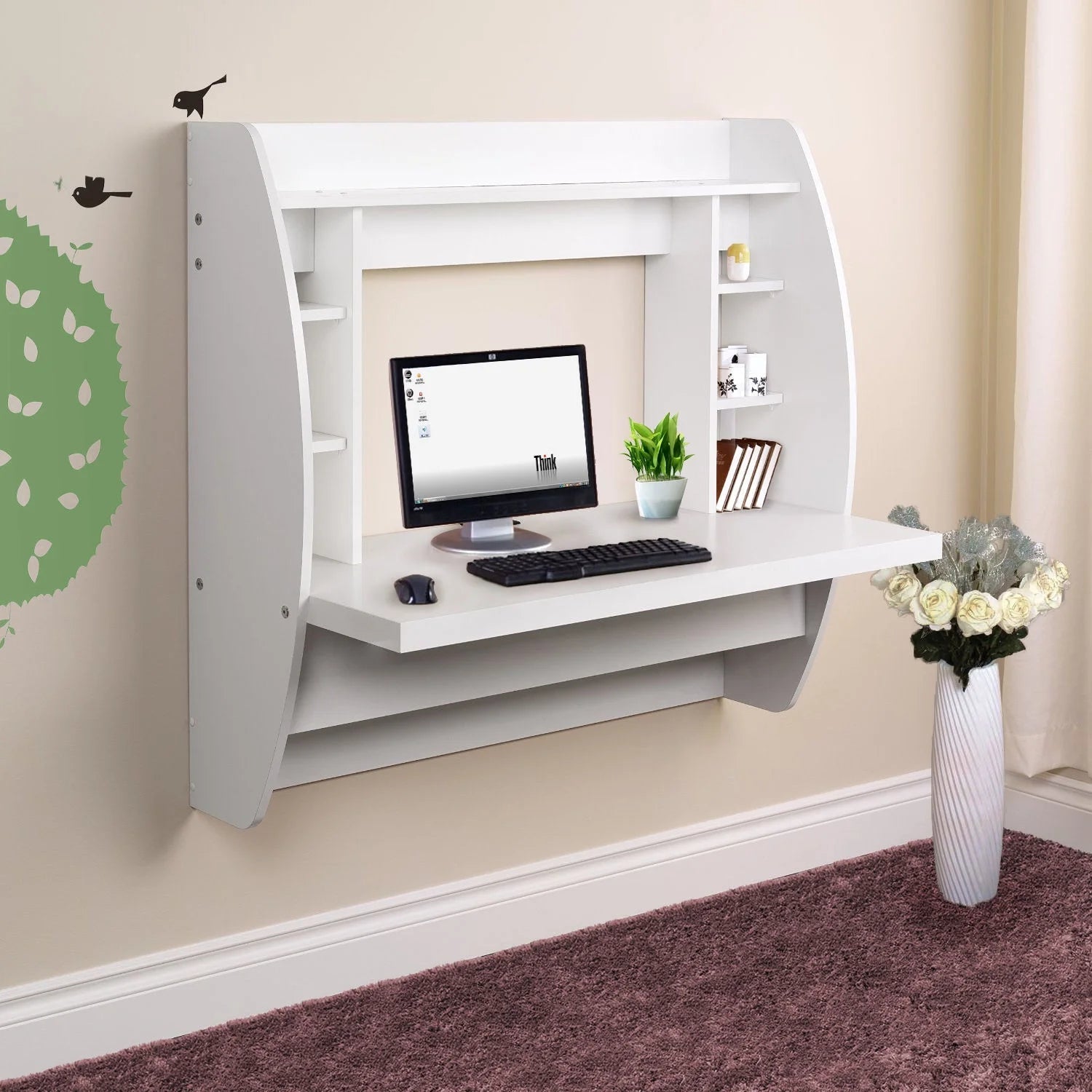 Wall-Mounted Floating Desk