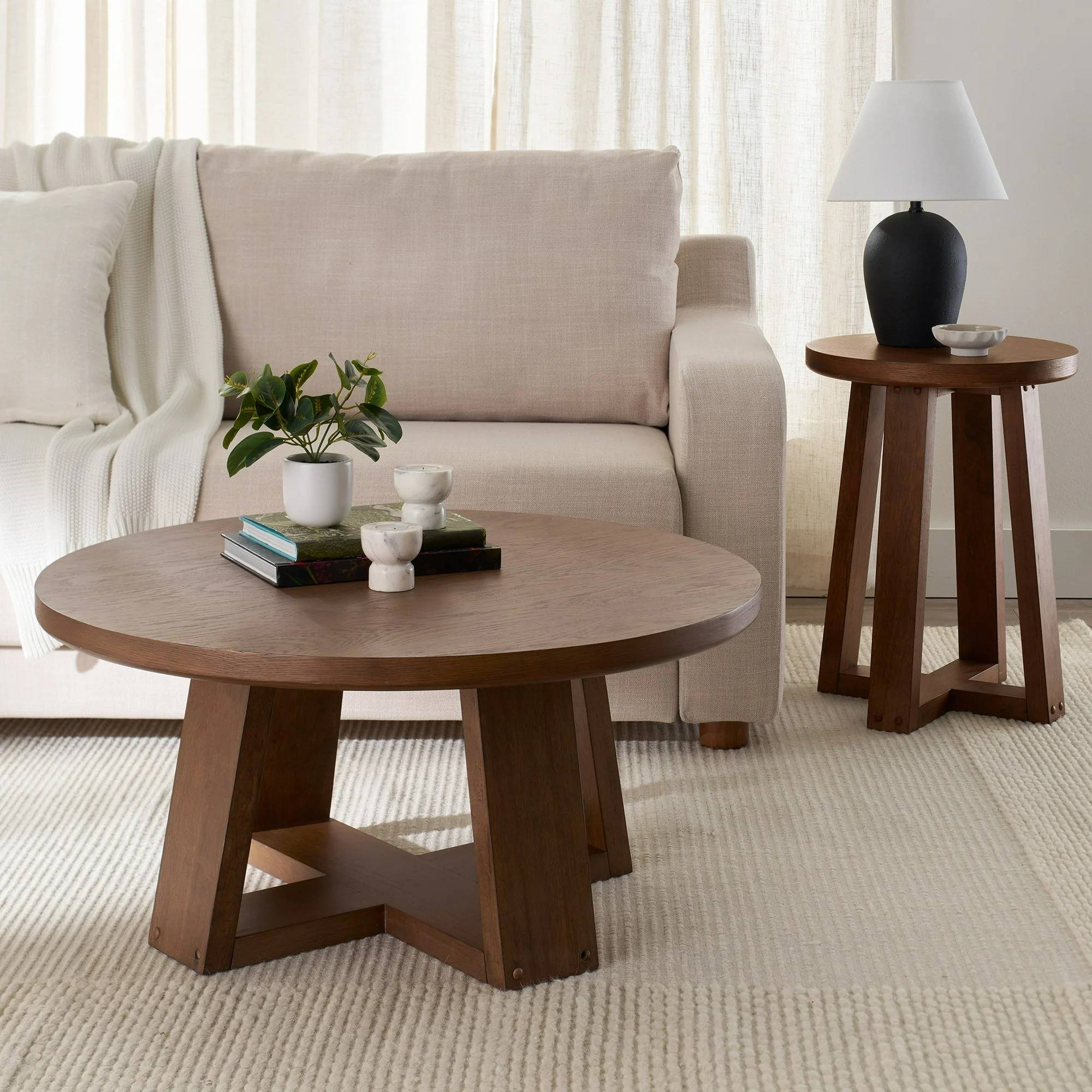Round Wood Coffee Table