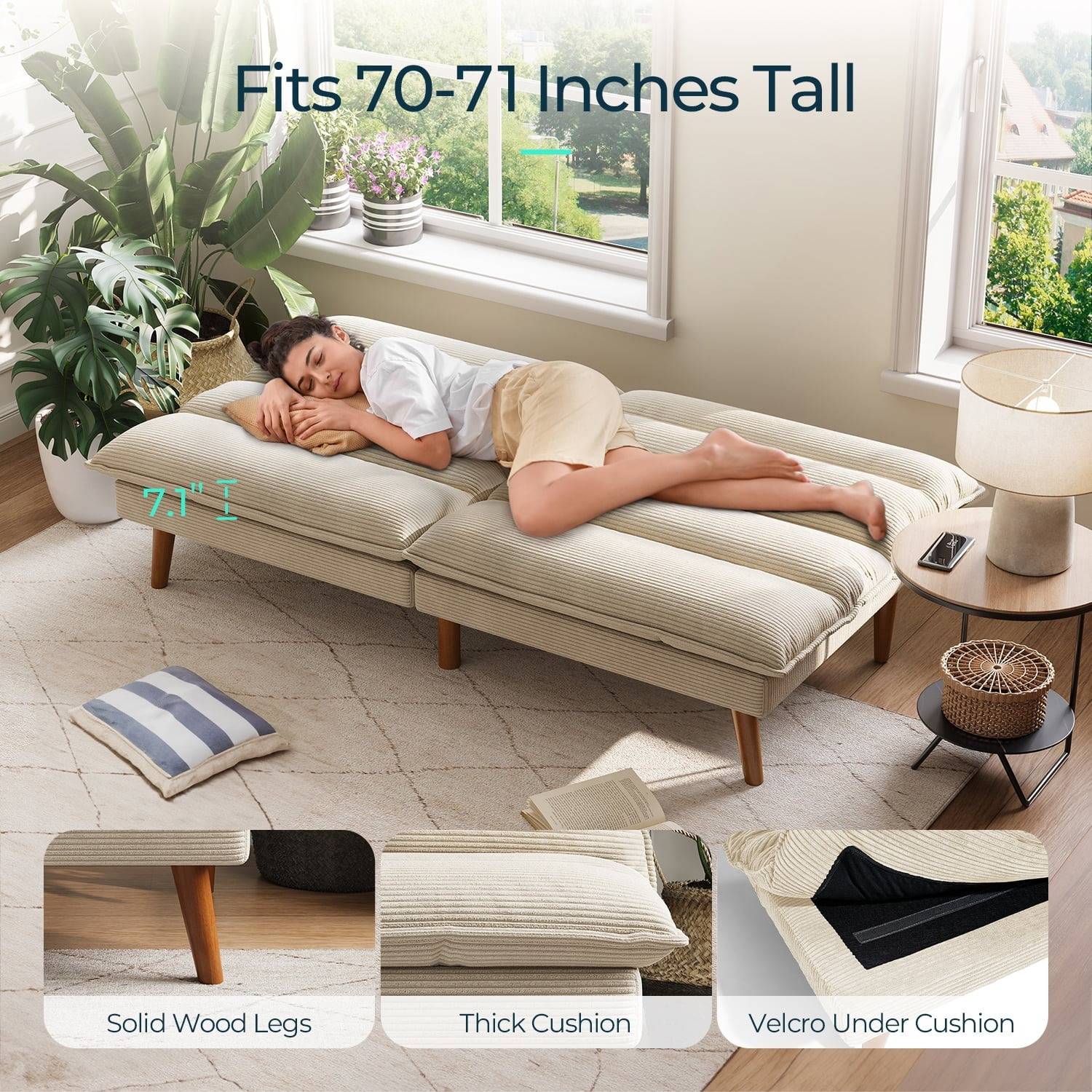 Convertible Futon Sofa Bed