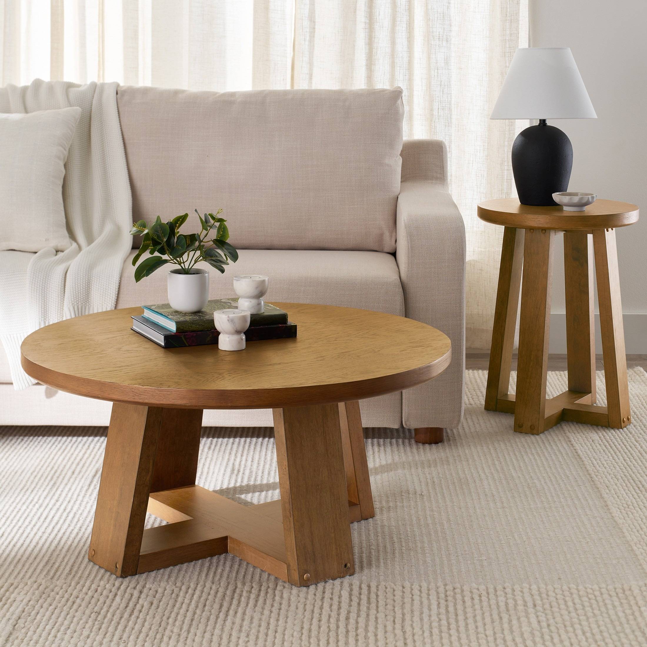 Round Wood Coffee Table