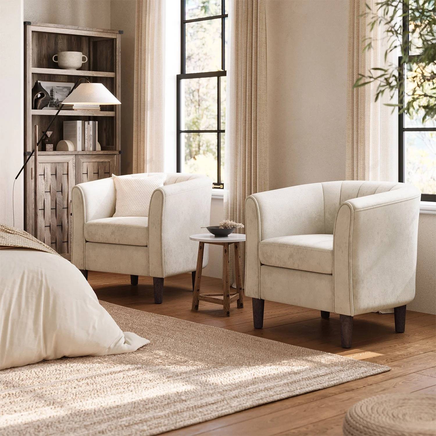 Accent Chair with Ottoman