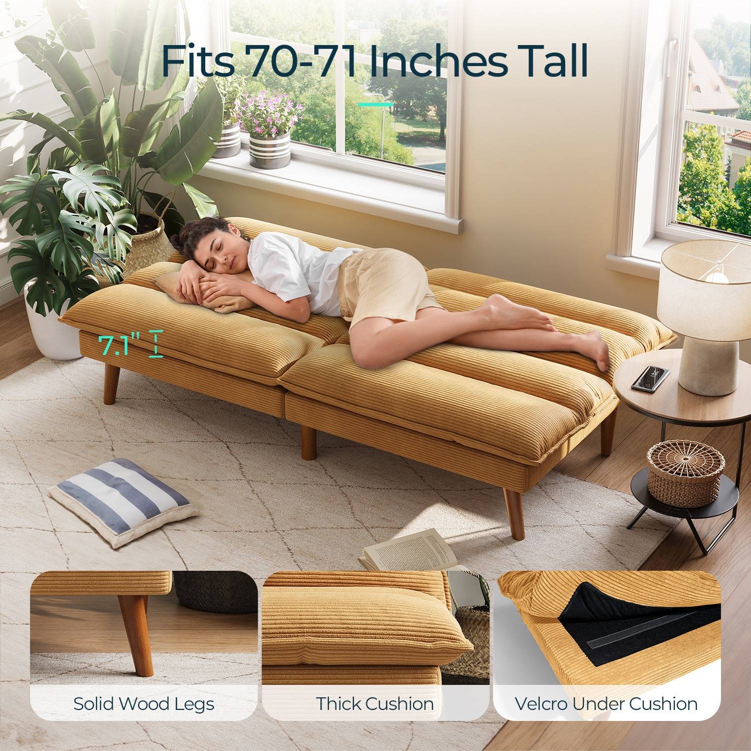 Convertible Futon Sofa Bed