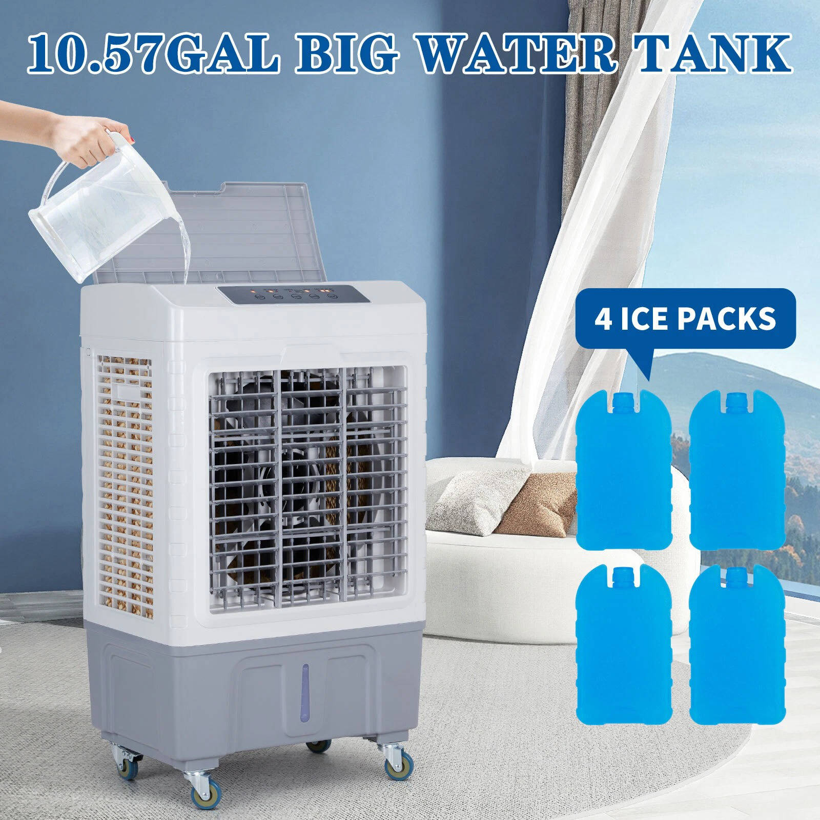 Indoor Outdoor Portable Evaporative Swamp Air Cooler