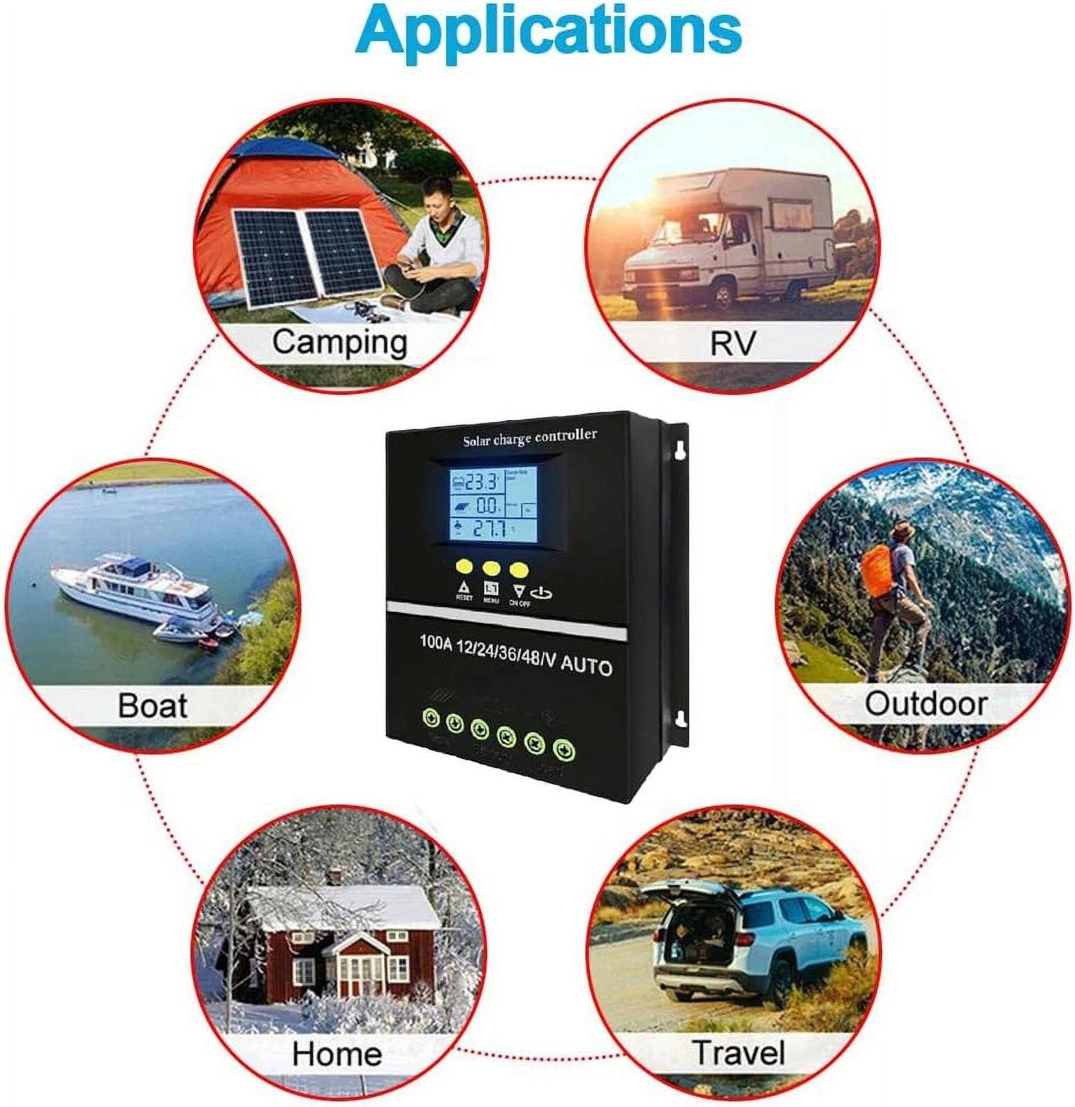 400w Solar Charge Controllers MPPT 12v/24v/36v/48v