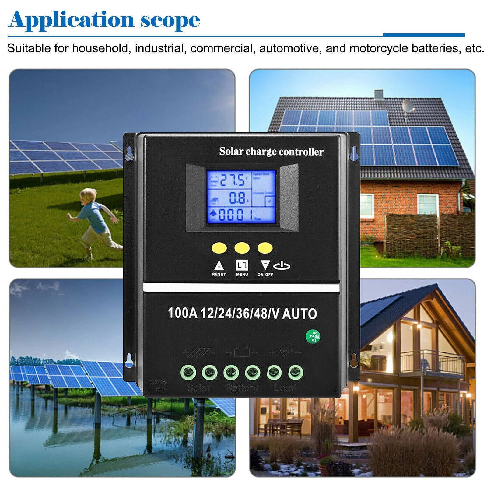 400w Solar Charge Controllers MPPT 12v/24v/36v/48v