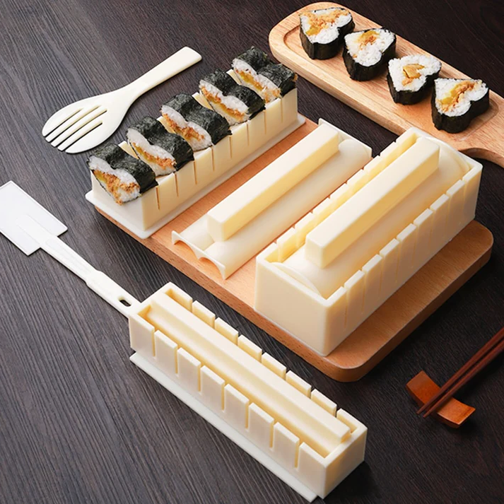 Gourmet Sushi Artisan Kit: 10 Piece Set Sushi Maker