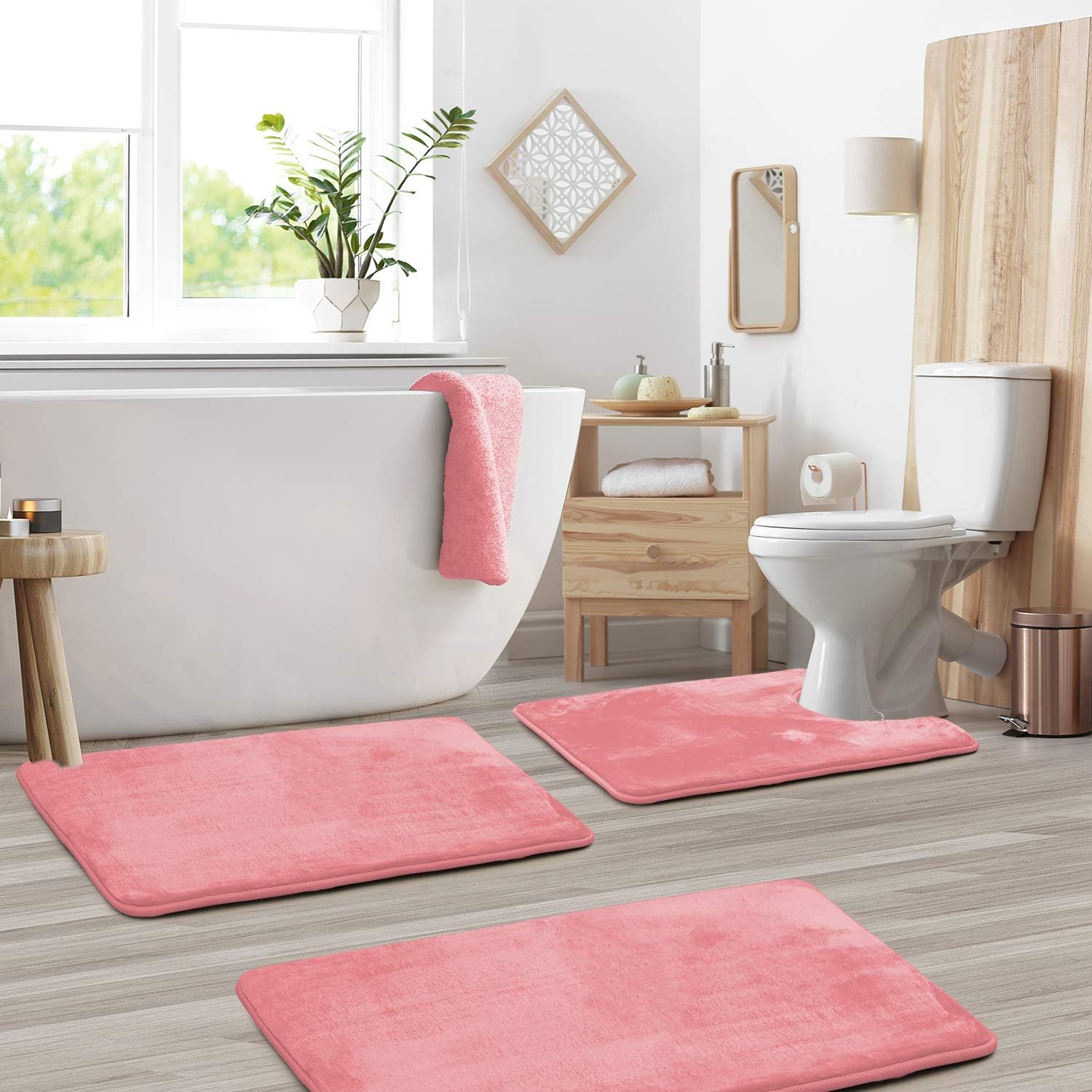 Memory Foam Bath Mat Set | Ultra-Soft, Super Absorbent & Non-Slip for Bathroom Comfort