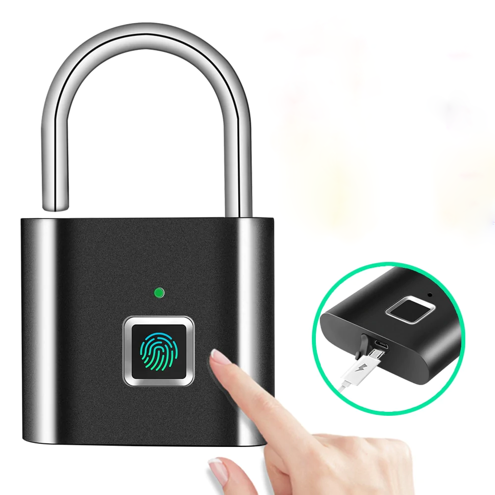 High Security Waterproof Smart Fingerprint Biometric Padlock