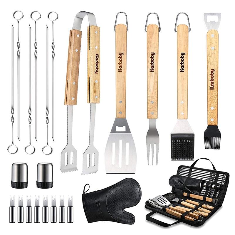 Grill BBQ Utensil Tool Set Kit With Case