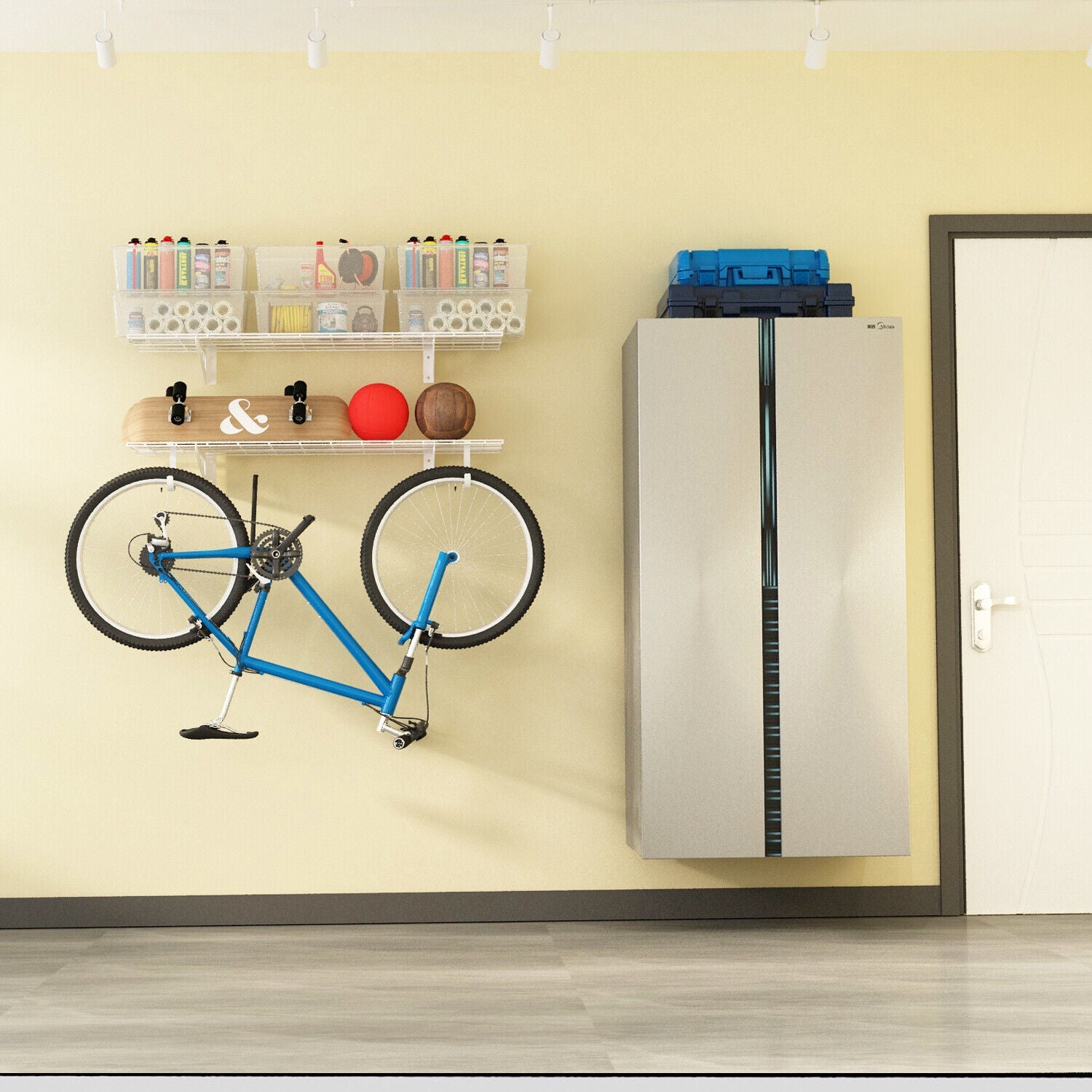 Large Capacity Wall Mounted Wire Garage Shelving Storage 2 PCS