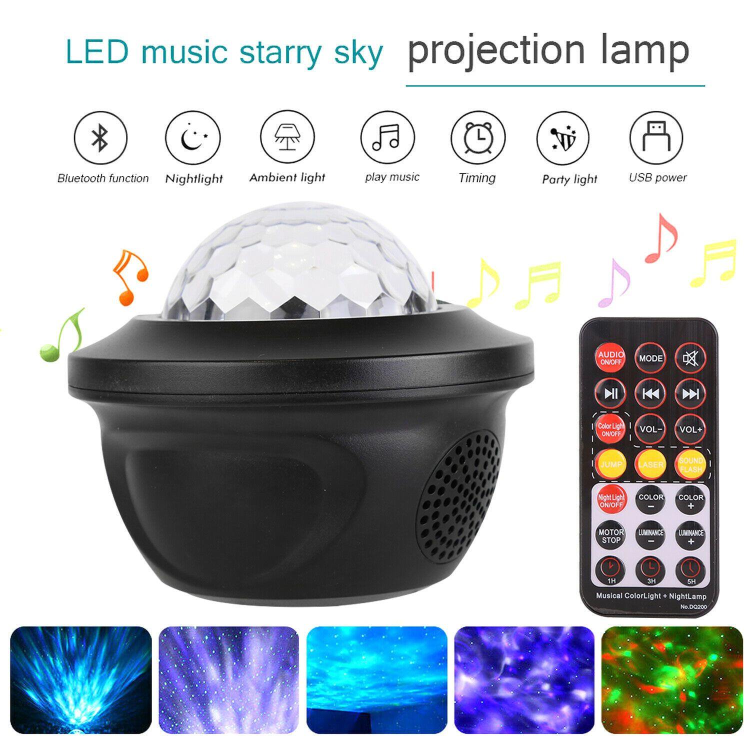LED Starry Night Sky Galaxy Projector Light 3D Ocean Star Lamp Party Decor Lamp