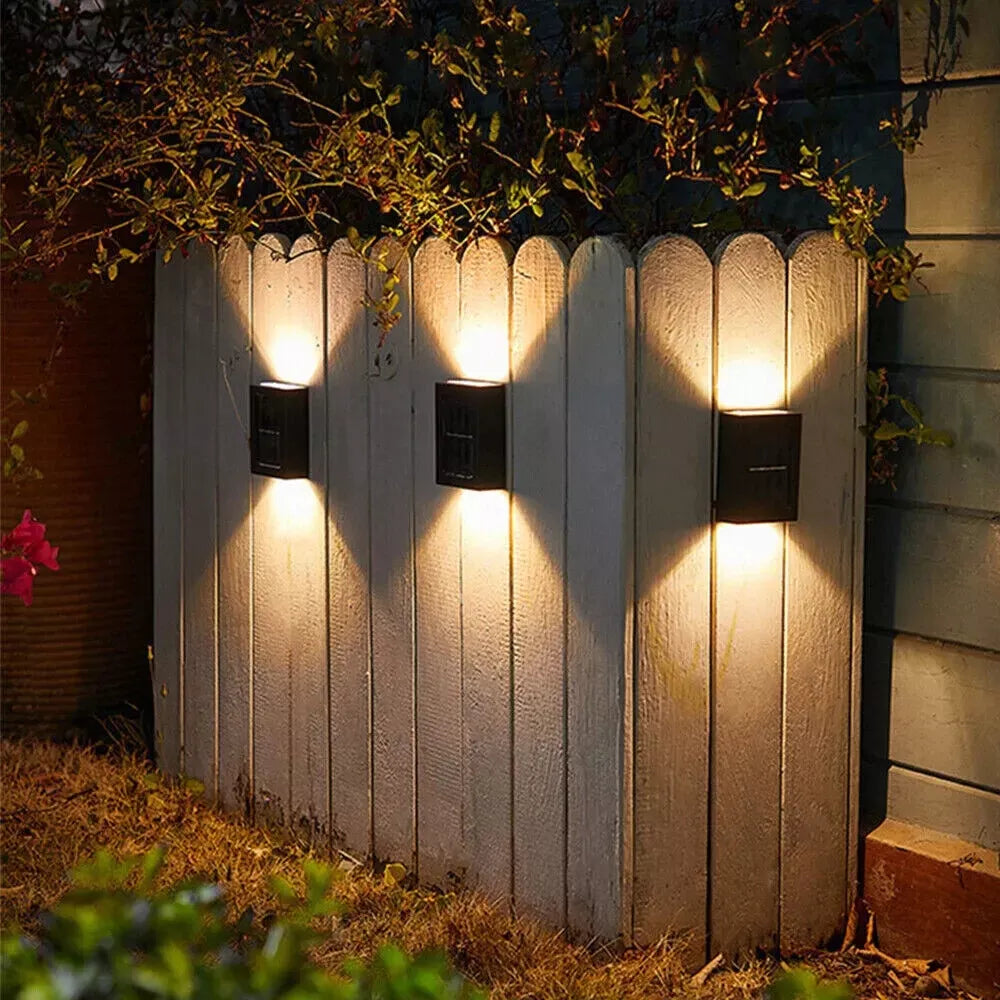 3 Pcs Solar Pathway Lights Wall Mounted