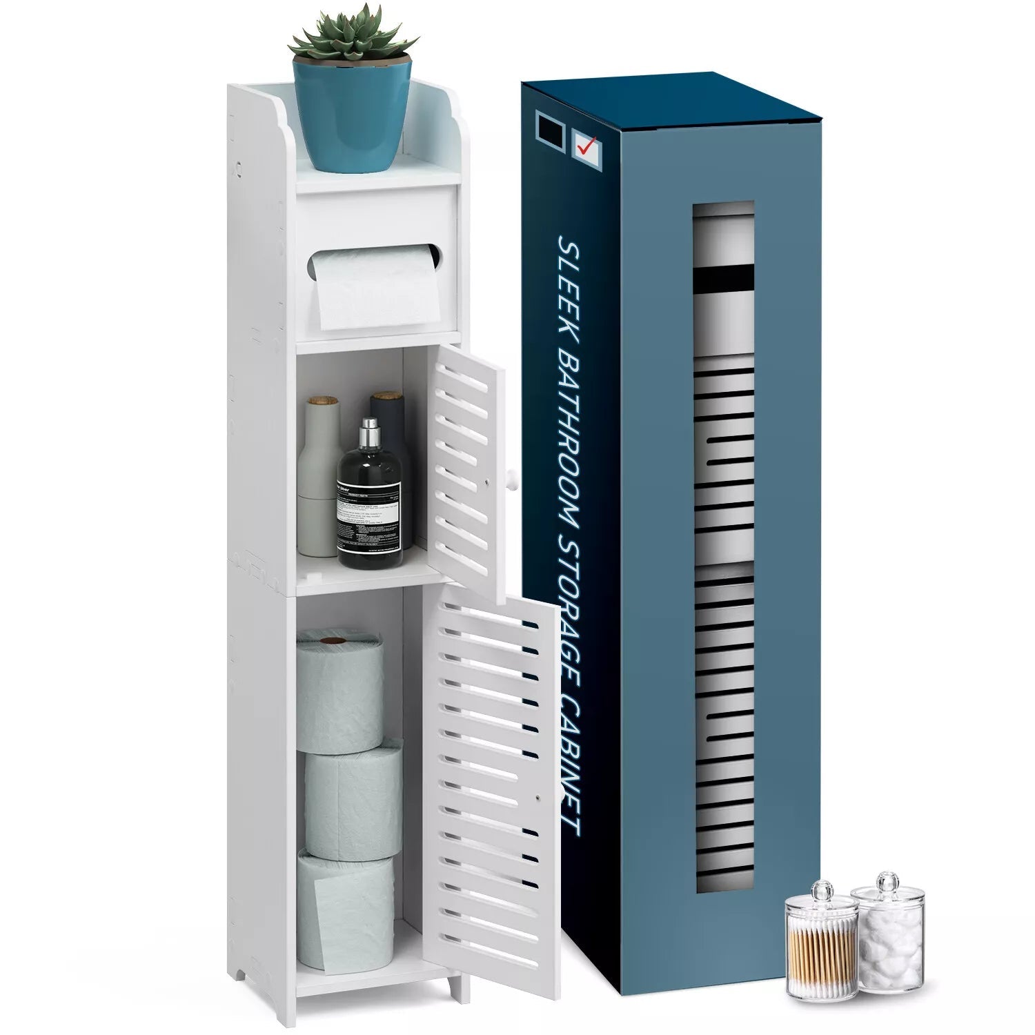 Free Standing Toilet Paper Holders Cabinet