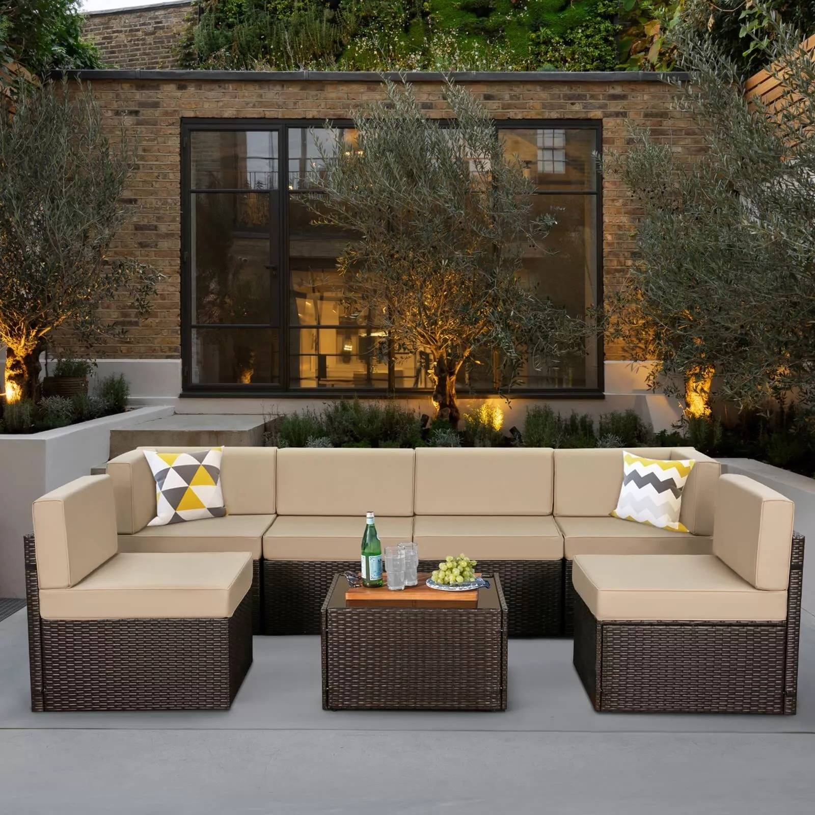 Outdoor Patio Furniture Set 7 Piece