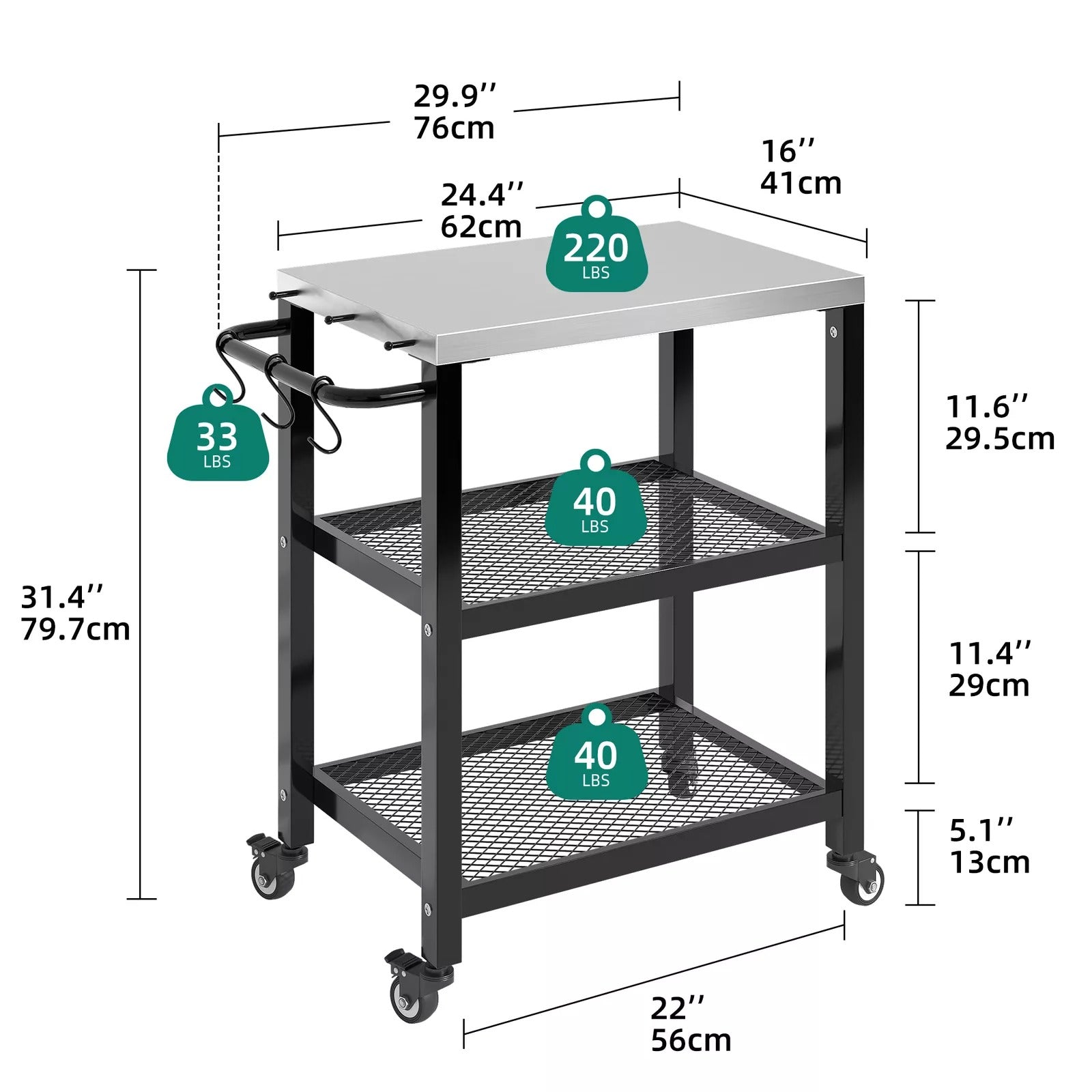 Kitchen Prep Table On Wheels