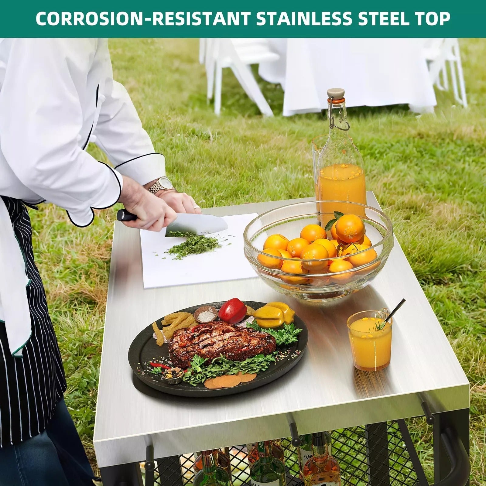 Kitchen Prep Table On Wheels