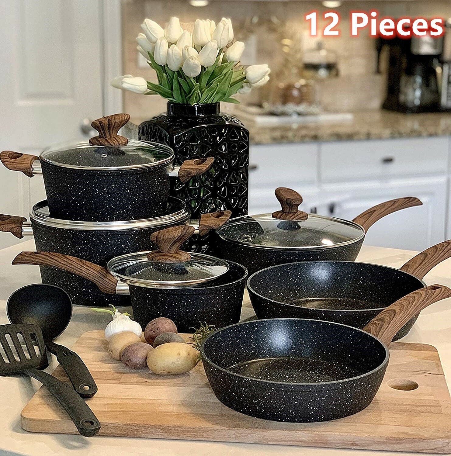 12 Pieces Pots And Pans Set