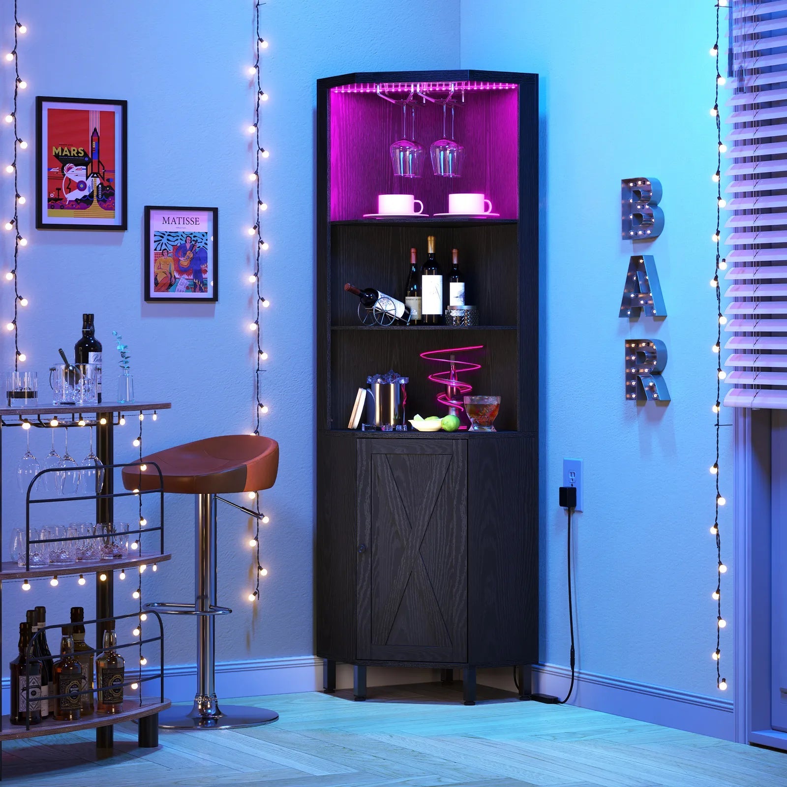 Bar Corner Cabinet