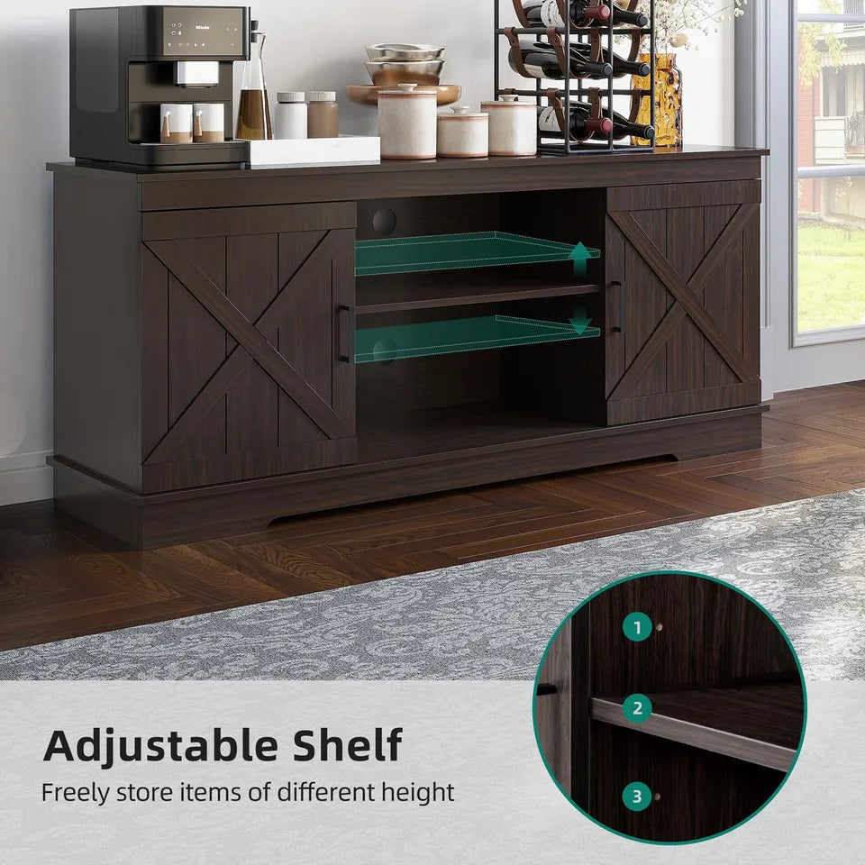 Farmhouse Coffee Bar Cabinet With Storage