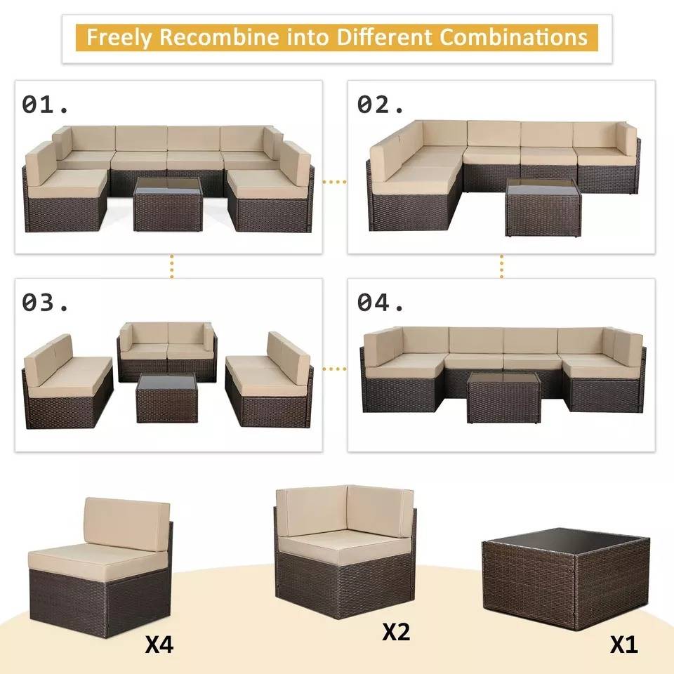 Outdoor Patio Furniture Set 7 Piece