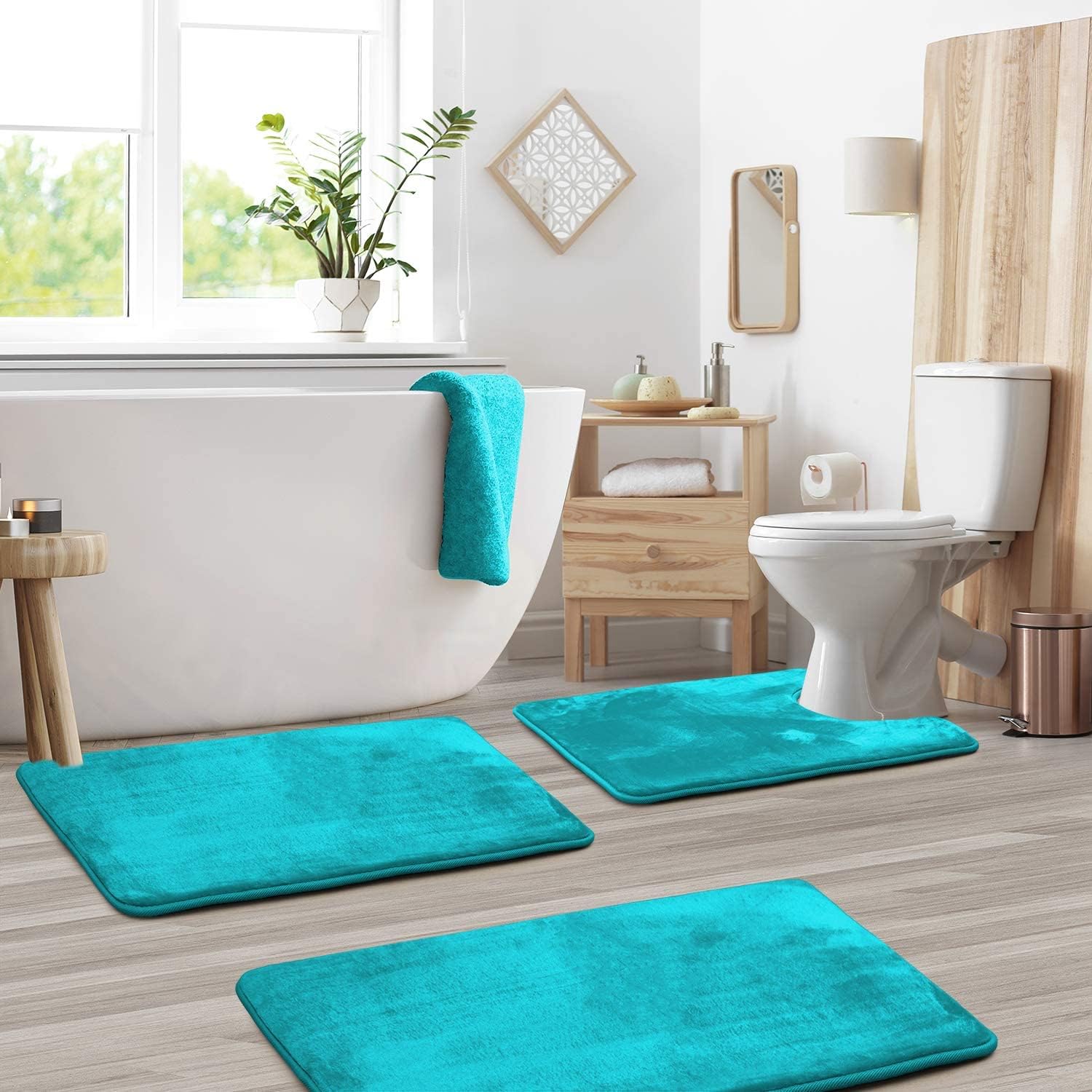 Memory Foam Bath Mat Set | Ultra-Soft, Super Absorbent & Non-Slip for Bathroom Comfort